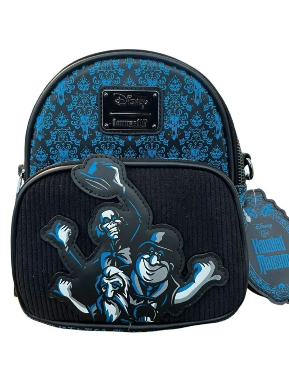 Loungefly Haunted Mansion Hitchhiking Ghosts Mini Backpack Convertible Bag NWT